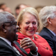 Associate Supreme Court Justice Clarence Thomas sits with his wife and conservative activist Virginia Thomas while he waits to speak at the Heritage Foundation on October 21, 2021 in Washington, DC